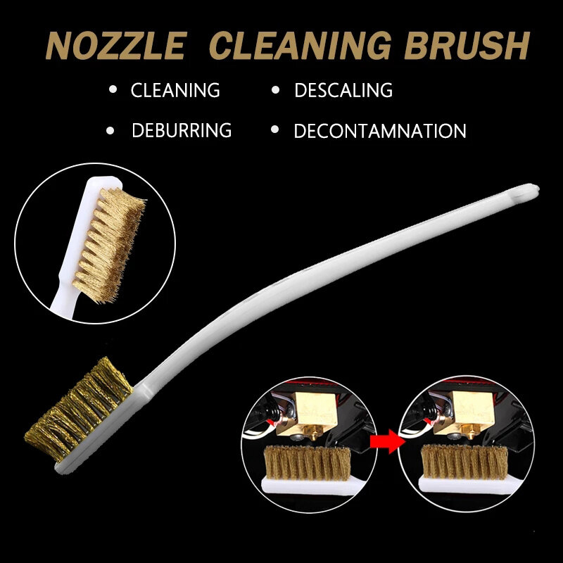3D Printer Cleaner Tool Copper Wire Toothbrush Copper Brush For Nozzle Block Hotend Cleaning Hot Bed Cleaning Parts Brushes