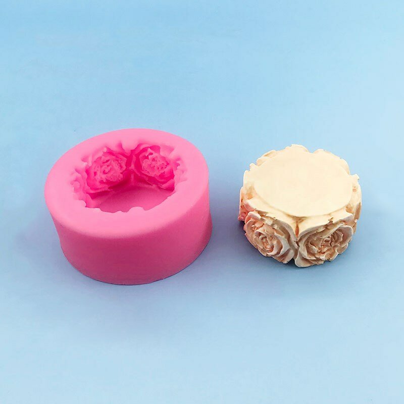 Okrągła róża silikonowa foremka z kremówki narzędzie do dekoracji ciast cukierki Pudding deserowy czekoladowe akcesoria dekoracyjne narzędzie do pieczenie w kuchni
