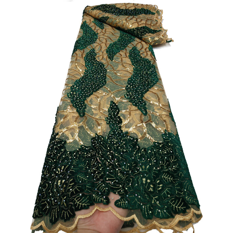 PGC африканские блестки, бархат в нигерийском стиле, 2023 Высококачественная кружевная французская кружевная ткань для платья