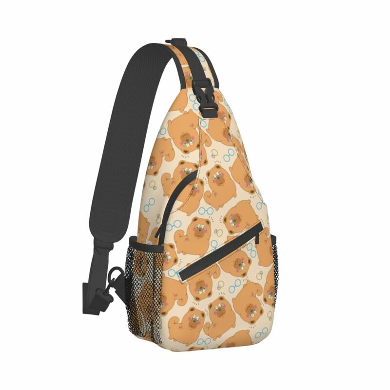 Fun Chow Chow Dog Small Sling Bags Chest Crossbody Shoulder Backpack Outdoor Sports Daypacks Men Women Pack