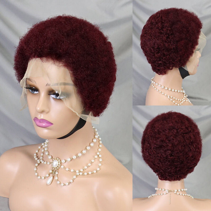 Kinky Curly Human Hair Wigs Baby Hair HD 13x4 Lace Front Wigs Glueless Afro Kinky Curly Wigs 13x4 Lace Frontal Wig