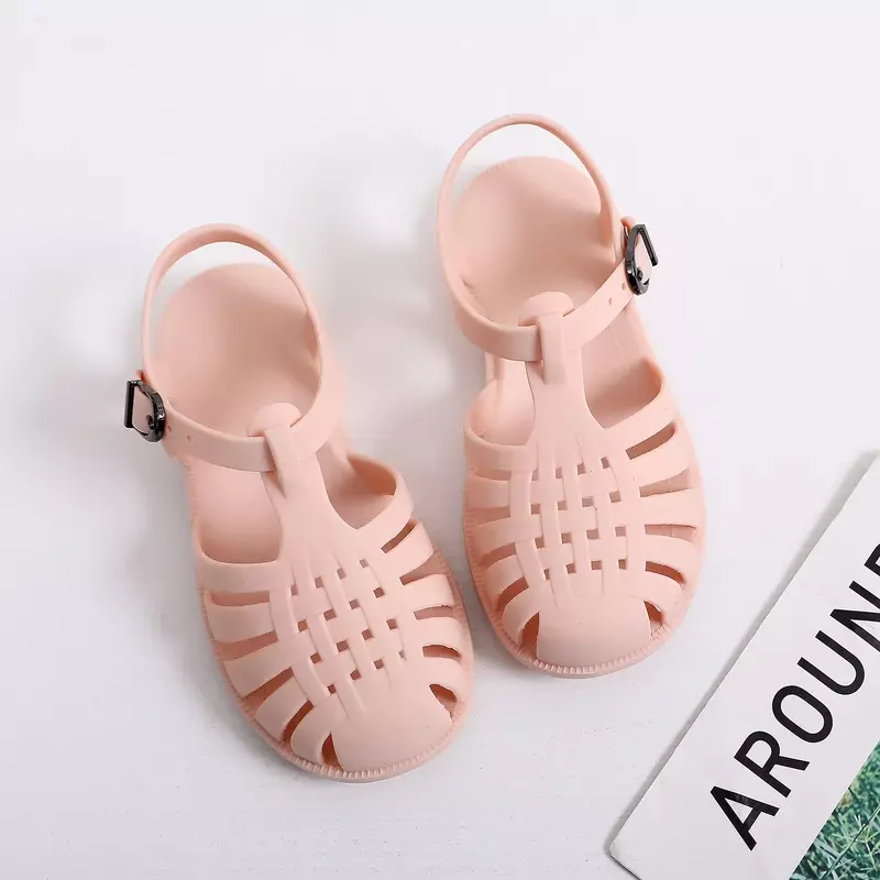 Child Beach Shoes for Sea Summer Girls Gladiator Sandals Baby Soft Non-slip Princess Jelly Shoes Boy Roman Flip-flops