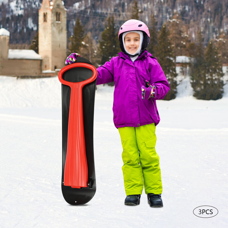 3 buah skuter salju lipat untuk kegiatan luar ruangan seperti ski rumput ski pasir ski Aksesori olahraga musim dingin papan salju