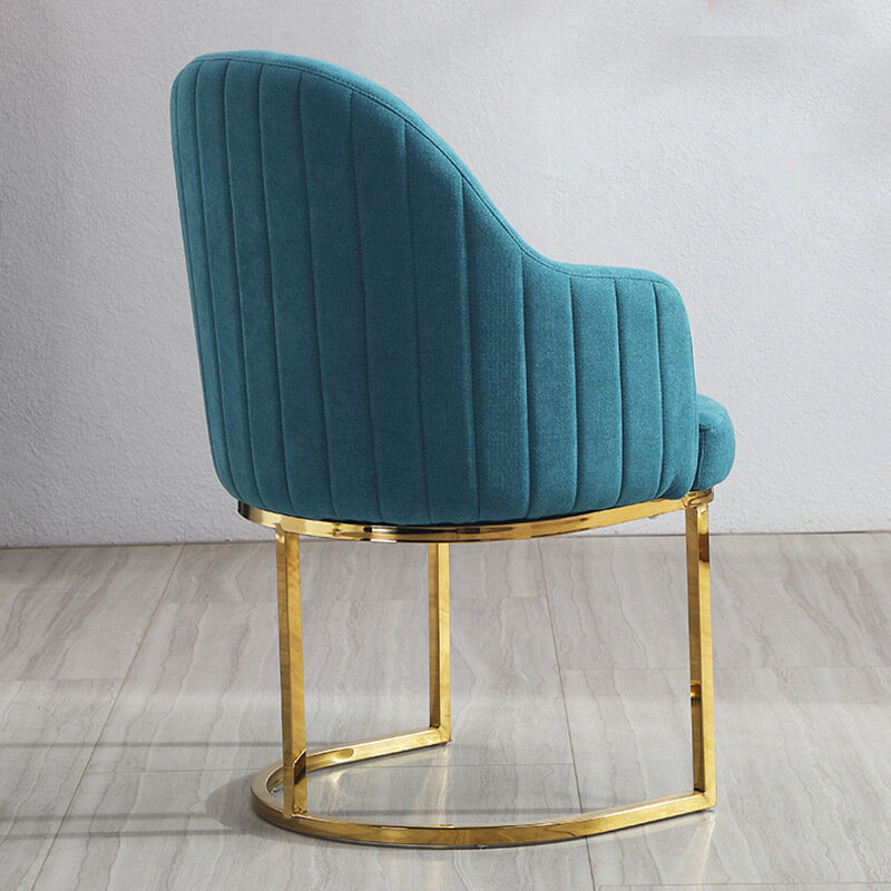 Cadeira redonda lustrosa alta com braço do lazer, quadro luxuoso do metal, mobília da sala de estar, cadeira moderna do café