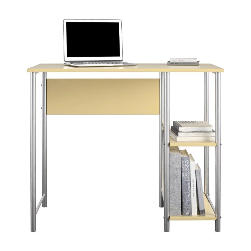 Mesa do computador do estudante do metal, mesa amarela básica