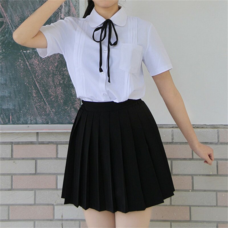 Sexy Frauen Falten röcke hohe Taille Sommer Vintage Miniröcke koreanische Mode einfarbig Schul stil Temperament halben Rock