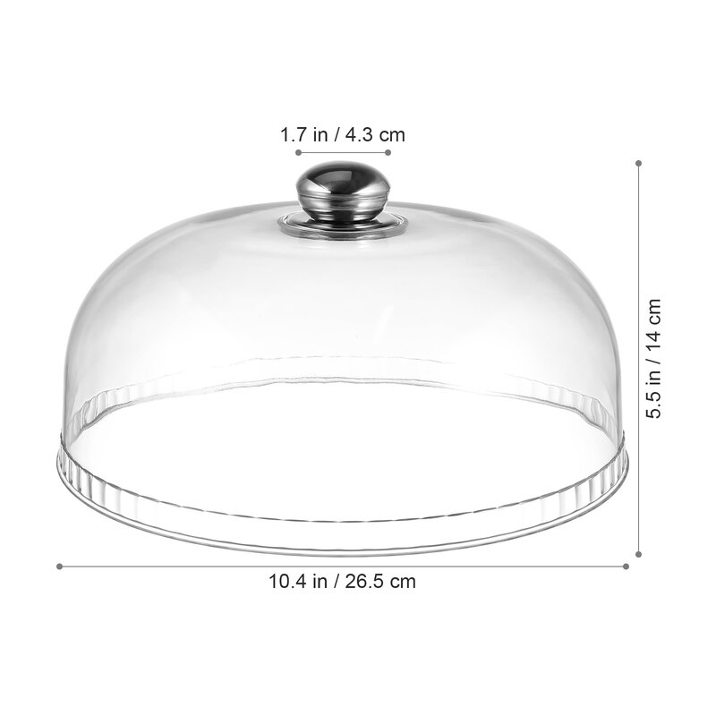 Прозрачная крышка для пищевого купола, 1 шт., крышка для торта, тарелка для микроволновой печи, прозрачная Защитная крышка для десерта, круглая защита от брызг