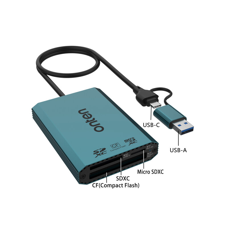 Устройство для чтения карт ONTEN 2 в 3(USB C и USB A)