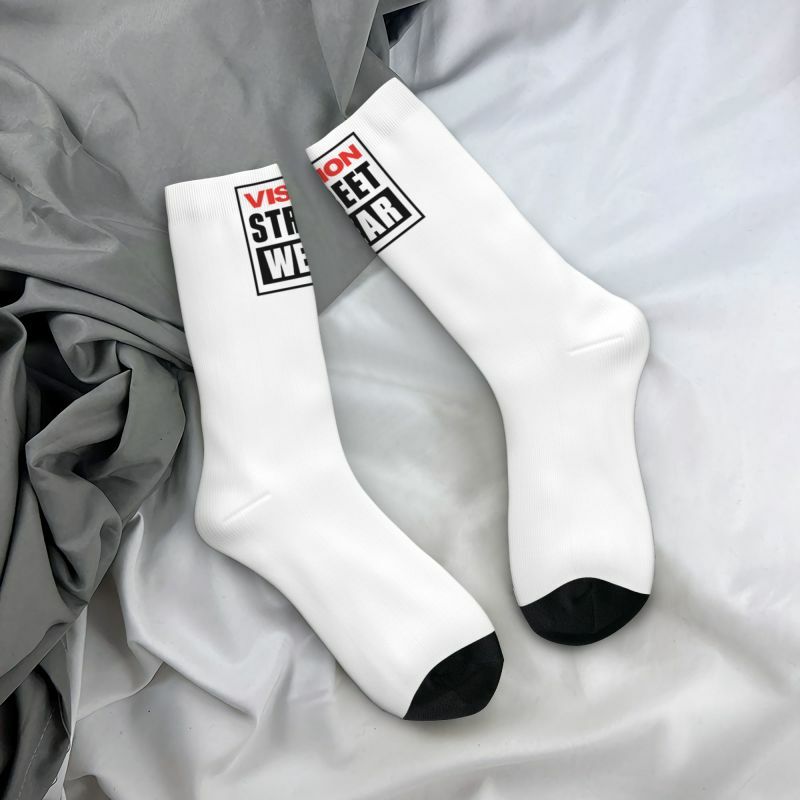 Веселые мужские уличные носки Vision, дышащие теплые короткие носки унисекс с 3D-принтом
