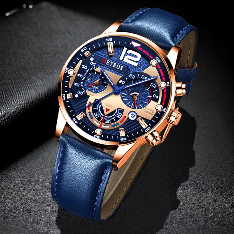 Mode Herren Business Uhren Luxus Gold Edelstahl Mesh Gürtel Quarz-armbanduhr Luminous Uhr Männer Casual Leder Uhr