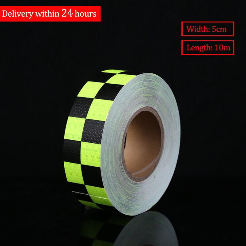 5cm x 10m/Roll adesivi riflettenti con nastro di avvertimento per segnaletica di sicurezza per auto