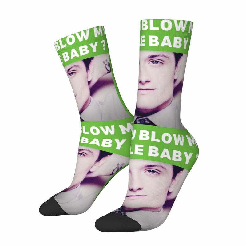 Josh Hutcherson Can You Blow My Whistle Baby Men Women Round neck Socks Windproof Novelty Spring Summer Autumn Winter Stockings