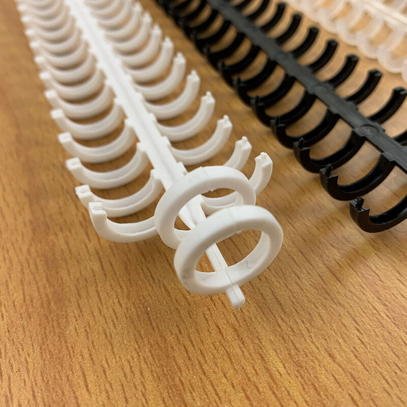 Loose-Leaf Plastic Binding Ring, Primavera espiral anéis pente, Espinhas para A4, A5, A6, Paper Notebook Papelaria, 30 furos, 12mm, 1pc