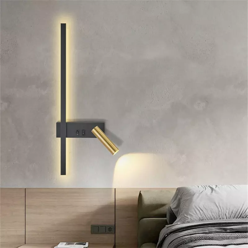 Nordische moderne kreative LED-Wand lampe einfache Wohnzimmer Sofa Hintergrund Wand dekorative Lampe Lese lampe Schlafzimmer Nachttisch lampe