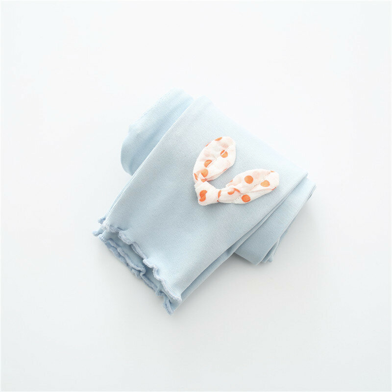 Pantimedias de algodón para bebé, pantalones con lazo de encaje para niños, medias térmicas flexibles hasta el tobillo, primavera y otoño