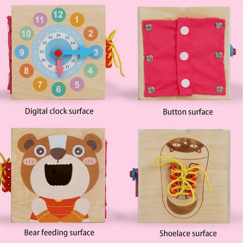 Criança Educacional Atividade Cube Toy, Empilhamento, 8 em 1, Cubo De Madeira, Suprimentos Seguros para Meninas e Meninos
