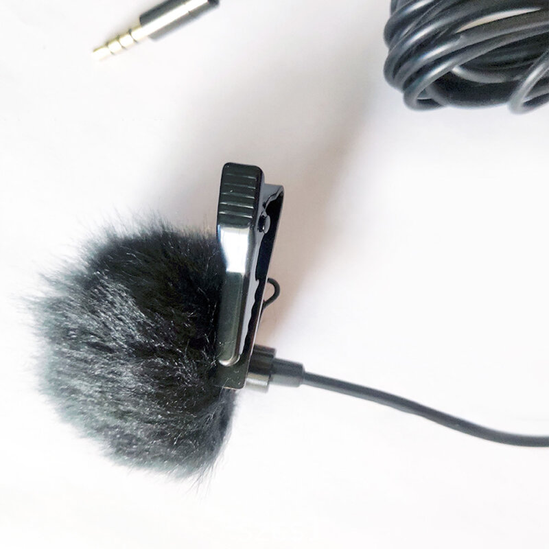 Уличный петличный микрофон, микрофон для ветрового экрана, искусственная кожа для микрофонов 5-10 мм, пушистый ветрозащитный чехол