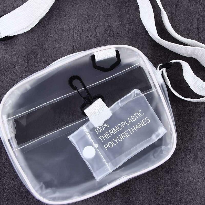 Sac à bandoulière transparent de style coréen pour femme, petit sac à main en MSI, sacs de téléphone assortis avec porte-carte, sac à dos initié
