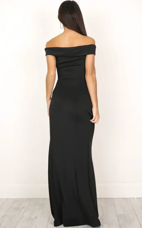Wieczorowa damska imprezowa sukienka Maxi z boku seksowny przedział elegancka damska czarna syrenka seksowna obcisłe sukienki na studniówkę dla kobiet