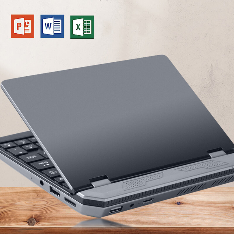 Akpad-mini laptop com tela sensível ao toque de 7 polegadas, celeron j4105, 12gb ram, ssd 1 também, webcam 2.0mp, windows 10 11 pro