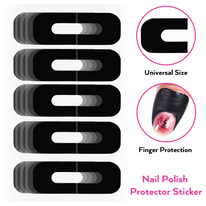 100 Vellen Anti-Spill Stickers Nagellak Siliconen Cuticula Beschermer Voor Het Schilderen