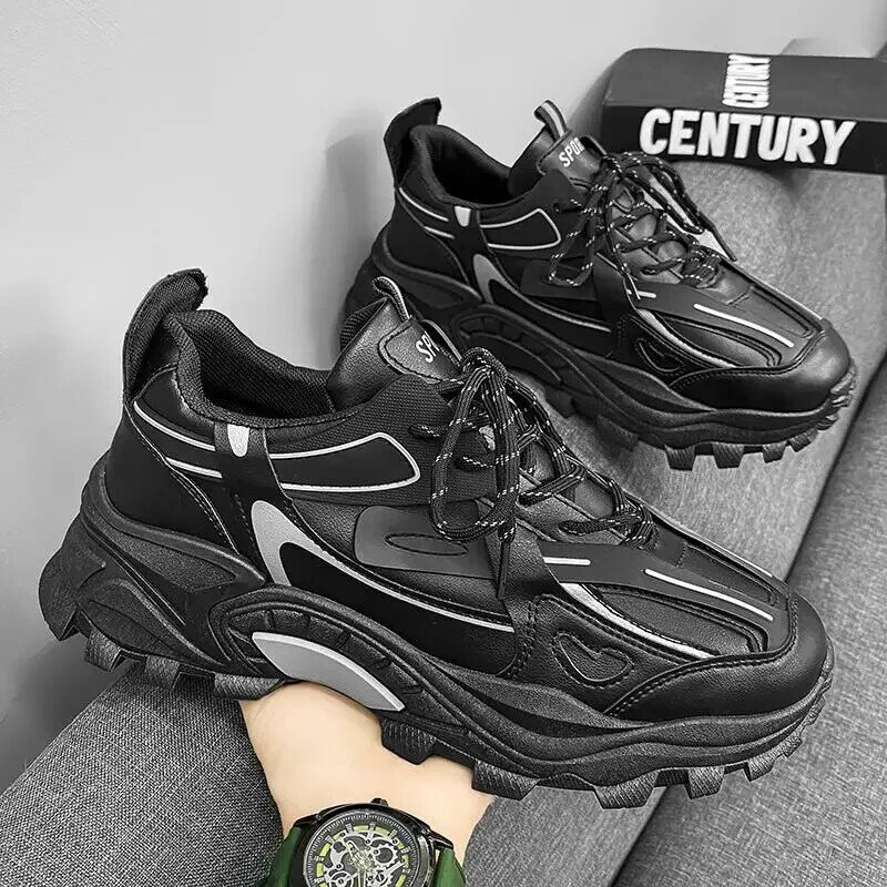 Zapatos de cuero para hombre, calzado de protección laboral, de fondo suave, color negro, para cocina, ocio en el trabajo, otoño