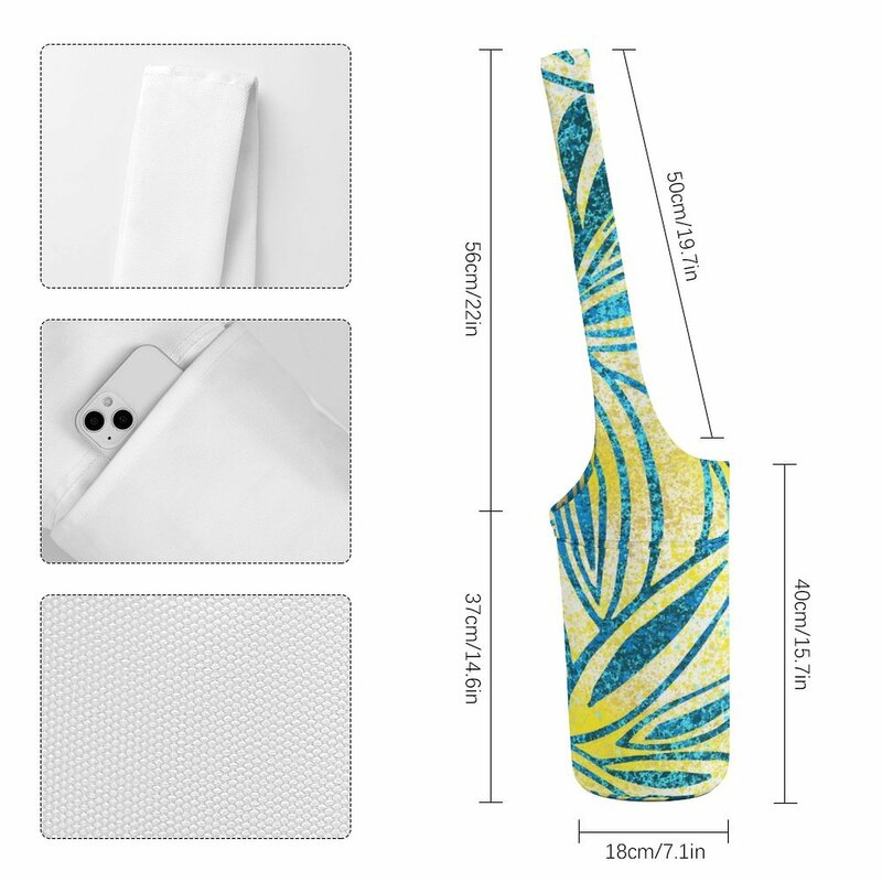 3D impresso Sports Bag para Yoga Mat, Saco de armazenamento de fitness, Polynesian Custom Pattern, Retro, Novo, 2024