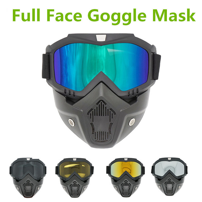 Wysokiej jakości gogle maska do airsoftu Tactical pełna twarz gogle maska soczewki HD elastyczna gumka do ochrony gier CS