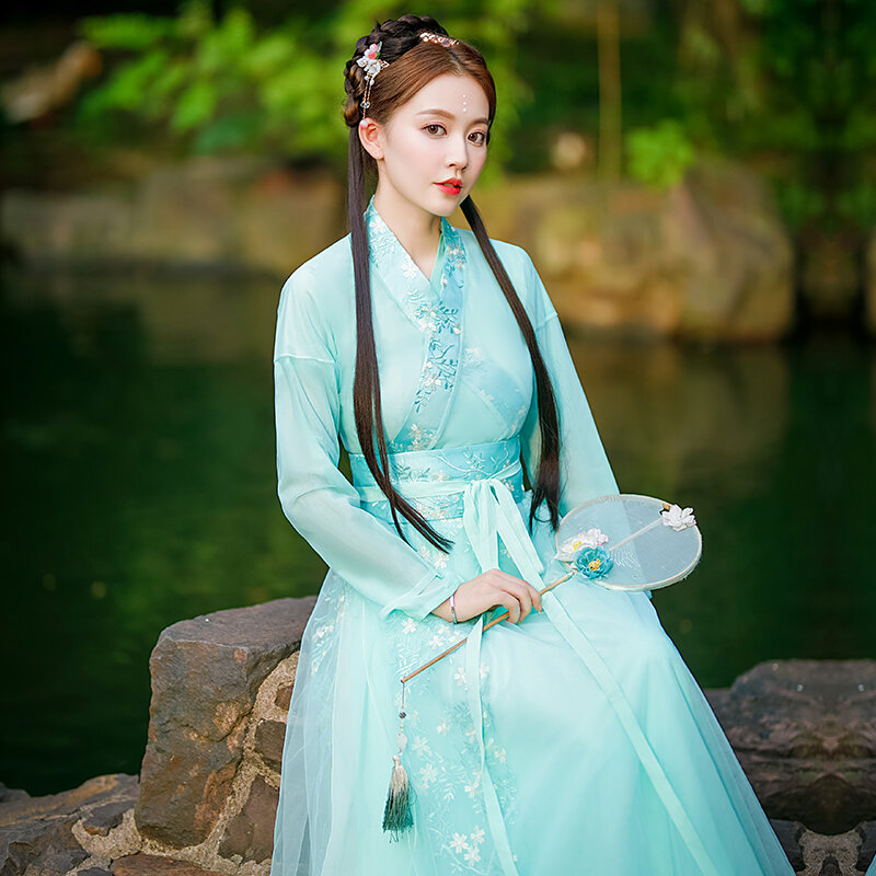 Vêtements chinois Han pour femmes, nouveau costume de prairie, style ancien, danse, performance Guzheng