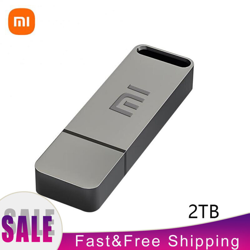 Xiaomi Waterproof Metal Flash Drive, Thumbdrive Pendrive, U Disk Keyrings, Pode ser Fixado Memória USB, 256GB, 512GB, 1TB, 2TB, Novo