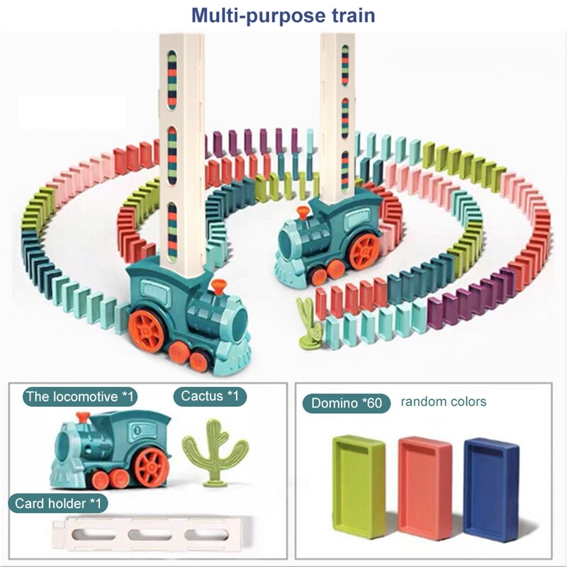 Train Electric Car Building Blocks Children's Automatic Laying Game Educational Toys Children DIY Toys Gift