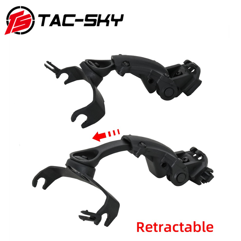 TS TAC-SKY-Headset Tático com Cancelamento de Ruído para Caça, Capacete de Tiro, Adaptador ARC Rail-BK, Comtac II, Captador Tático