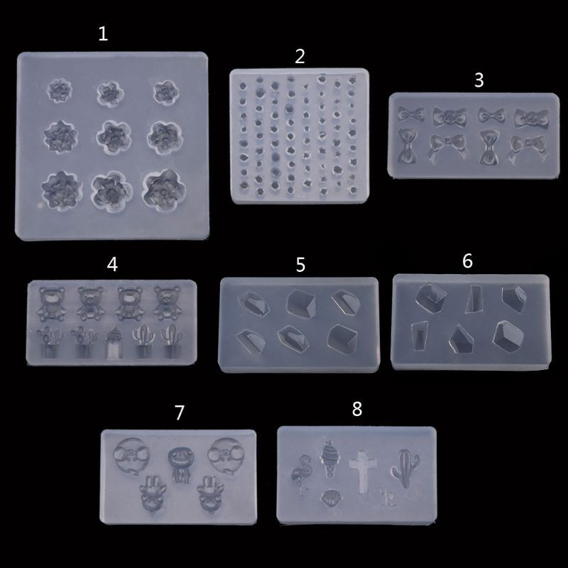 Silicone Carved Mold Moon  for Cross Flower Shaped Resin Casting Molds for Epoxy Casting Decorations Supply DIY Art