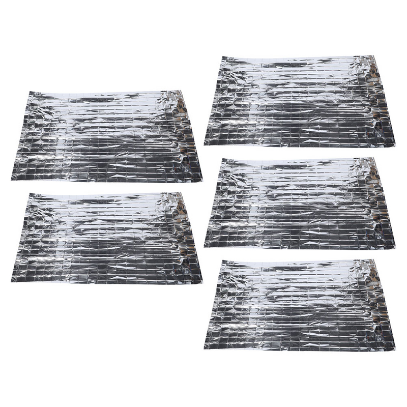 5-częściowy awaryjny srebrny koc termiczny Outdoor Survival Blanket Folil Survival Blankets for Camping