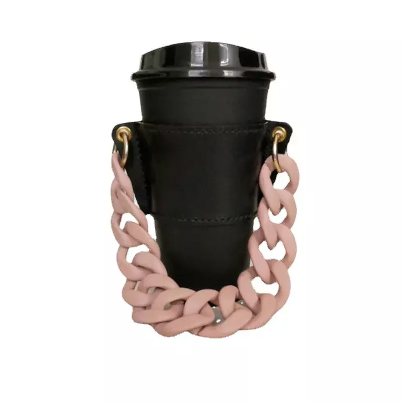 Couro portátil Cup Holder, Capa Protetora, Band-corpo Strap, Beverage Bag, Leite Chá Cup, Coffee Cup, AcDedicated by Packing