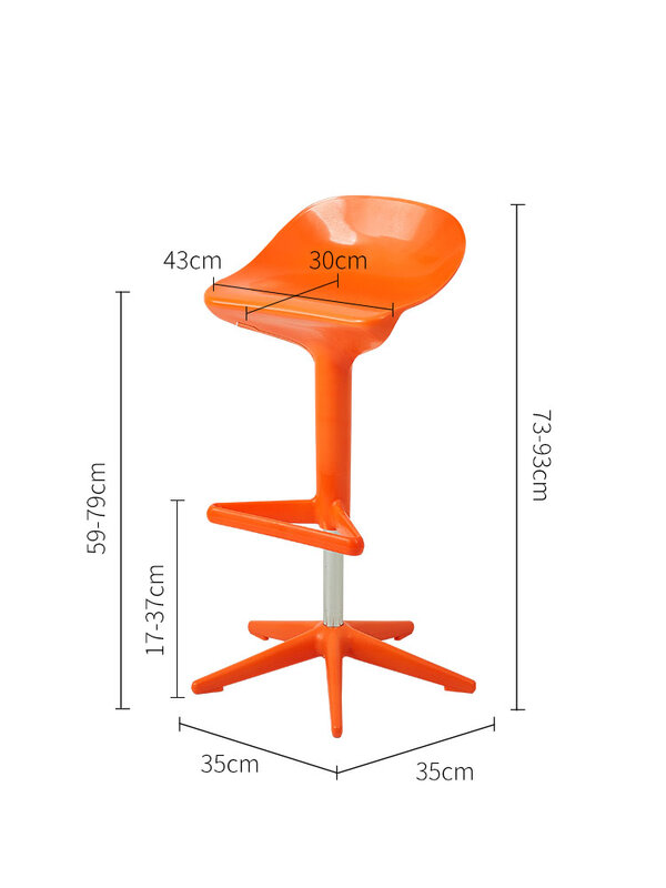 Подъемный барный стул в скандинавском стиле, домашние оранжевые высокие стулья, барный стул, можно перемещать, эластичные стулья для столов...