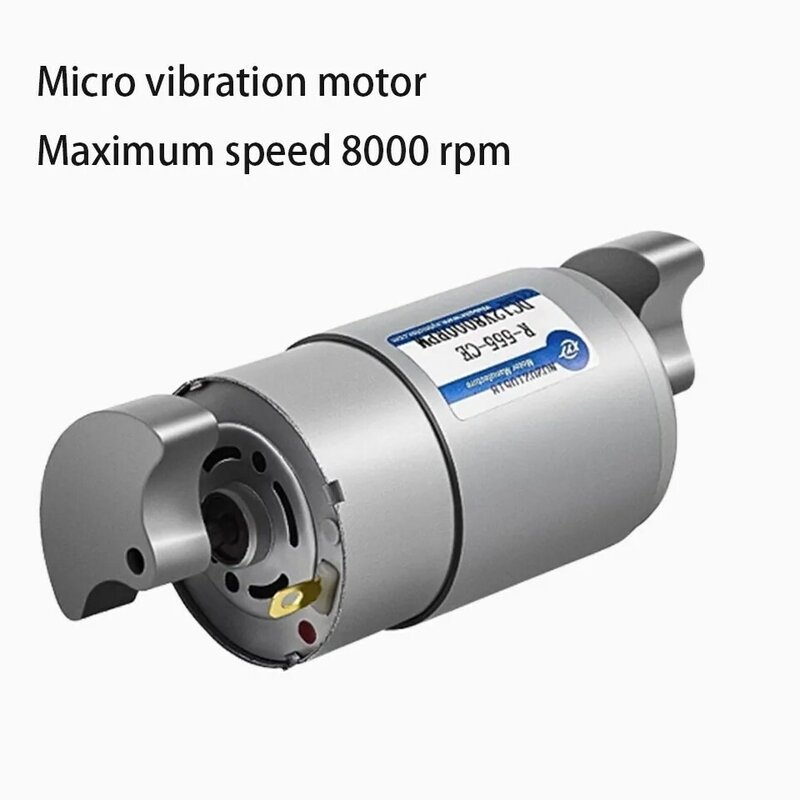 Micro pequeno motor de vibração, o mais recente R-555, dupla cabeça Vibra, 6V, 12V, 24V