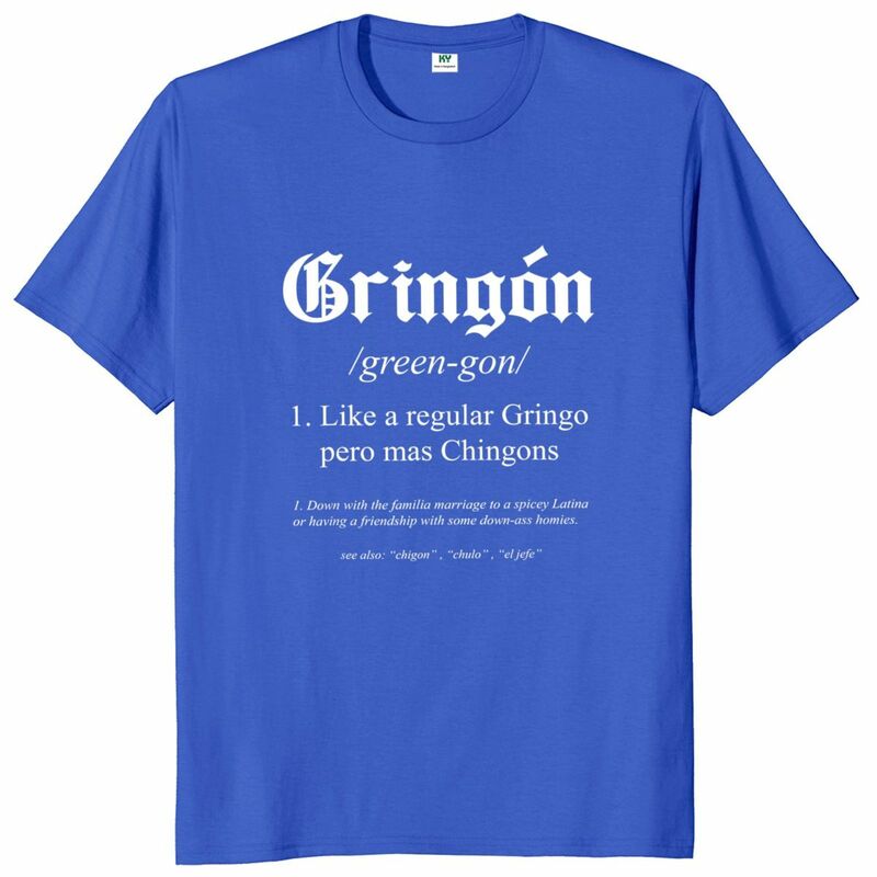 Gringon-ユニセックス半袖ラウンドネックTシャツ,綿100%,緑,白,緑,白