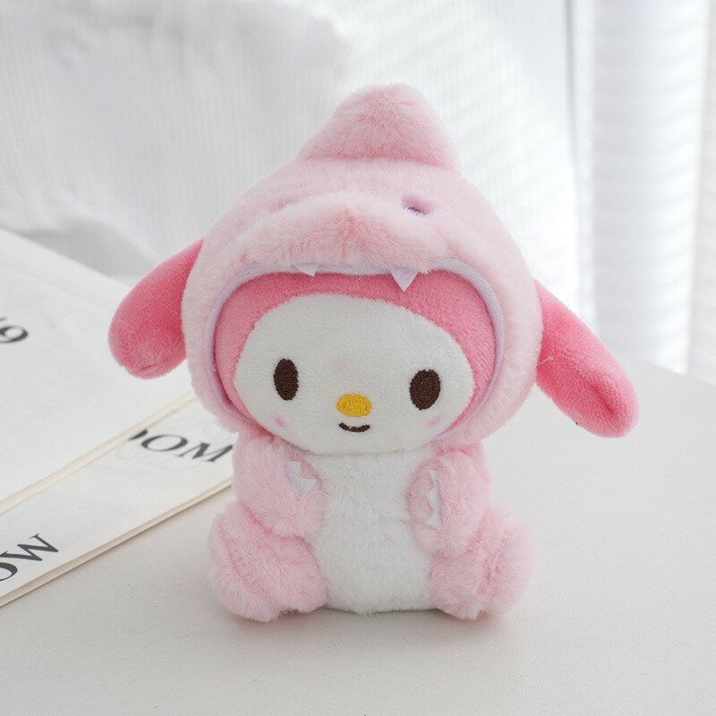 12cm Sanrio Kawaii Anime Plush Toys Doll Kuromi Cinnamoroll Hello Kitty My Melody Soft Stuffed Doll Girl Kids Xmas Gift