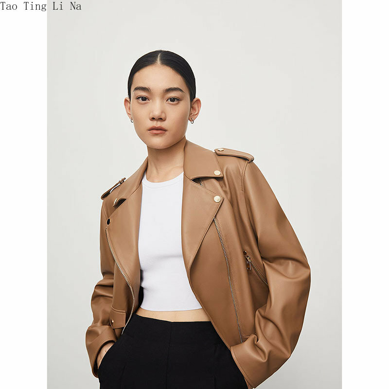 女性の本革のジャケット,大きくて本物のシープスキンのコート,W10,2023