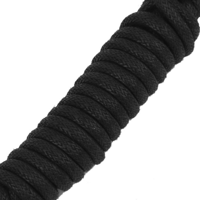 3 мм Вощеные хлопковые круглые эластичные шнурки, черные шнурки, броги, обувь (черная)