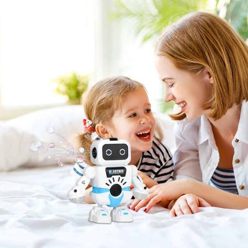 Taniec zabawka Robot wyrafinowany wygląd oczy LED tańca i brzmi Ultra-futurystyczny kosmonauta DJ Robot prezent dla dzieci, chłopców, dziewcząt