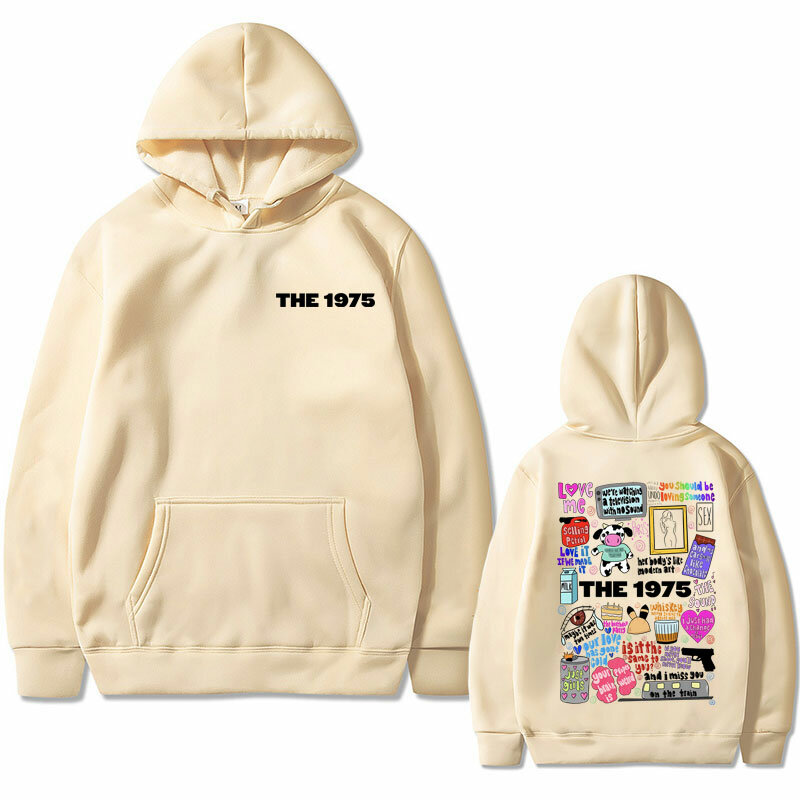 British Indie Alternative Rock Band The 1975 Lyric Graphic Hoodie Men's Hip Hop Oversized Streetwear Male Funny Pullover Hoodies