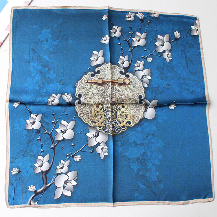 Birdtree 100%Real Silk Women Elegant Scarf Fashion Chinese Style Scarves Versatile Mom's Gift Kerchief 2024 Spring New A41431QC