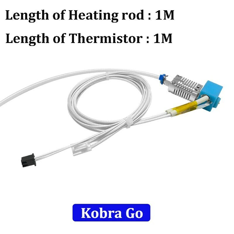 Kobra Go Kobra Plus Cabeça de impressão Max Hotend, peças de impressora 3D, cartucho quente, aquecedor para ANYCUBIC, J-cabeça, 24V, 40W