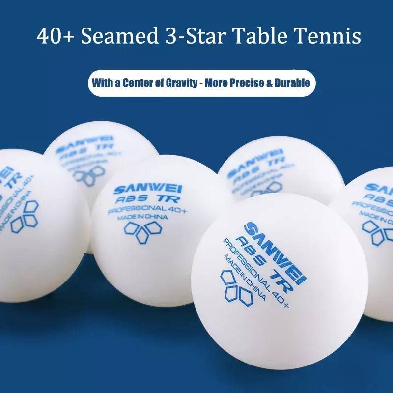 SANWEI-TR 3 Estrelas Bolas De Tênis De Mesa, 40 +, Material Plástico ABS, Treinamento Do Clube, Bolas De Ping Pong Profissional, Branco, 100Pcs por Pacote, Novo