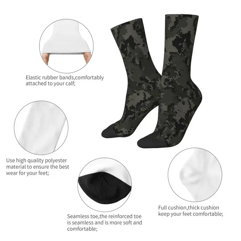 Камуфляжные мужские короткие носки Блэкаут Alpha Zulu унисекс, новинка, армейские камуфляжные носки с 3D-принтом