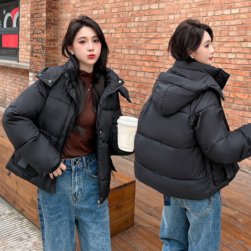 Women's Winter New Thick Fashionable Down Cotton Warm Bread Coat Short Parkas