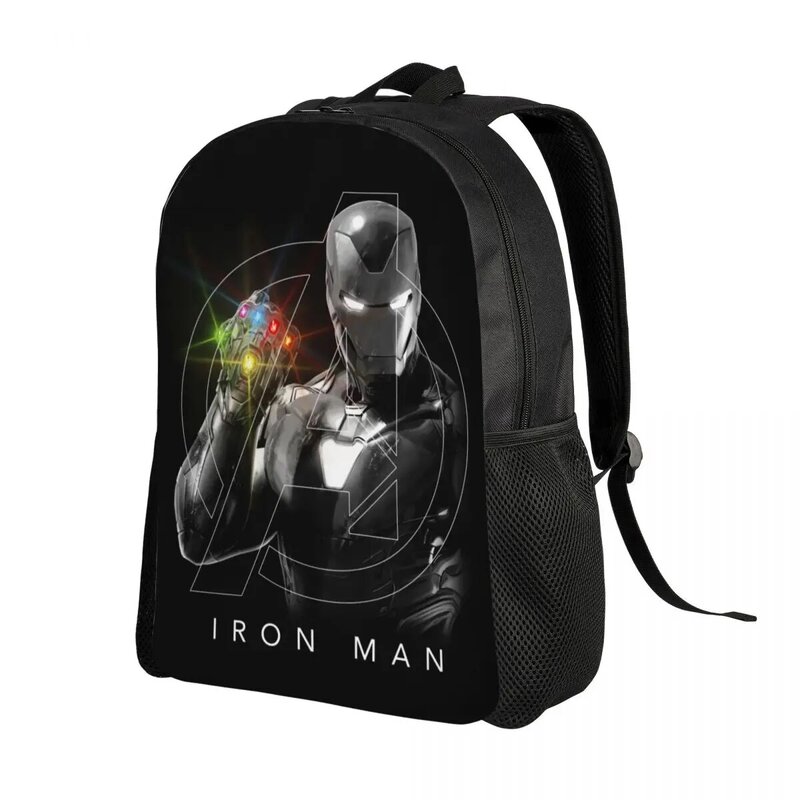 Custom Iron Man Handschoen Laptop Rugzak Mannen Vrouwen Casual Boekentas Voor College School Student Tassen