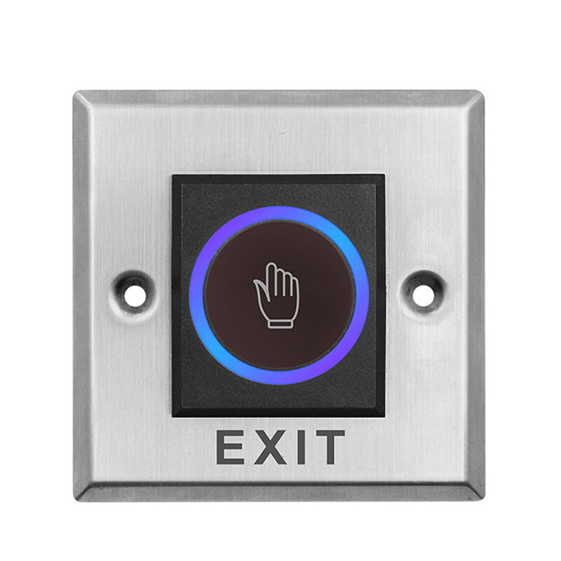 Tombol akses pintu DC12V, tombol tekan keluar pintu tidak ada sentuh pembuka gerbang pintu sistem kontrol akses masuk sentuhan terbuka